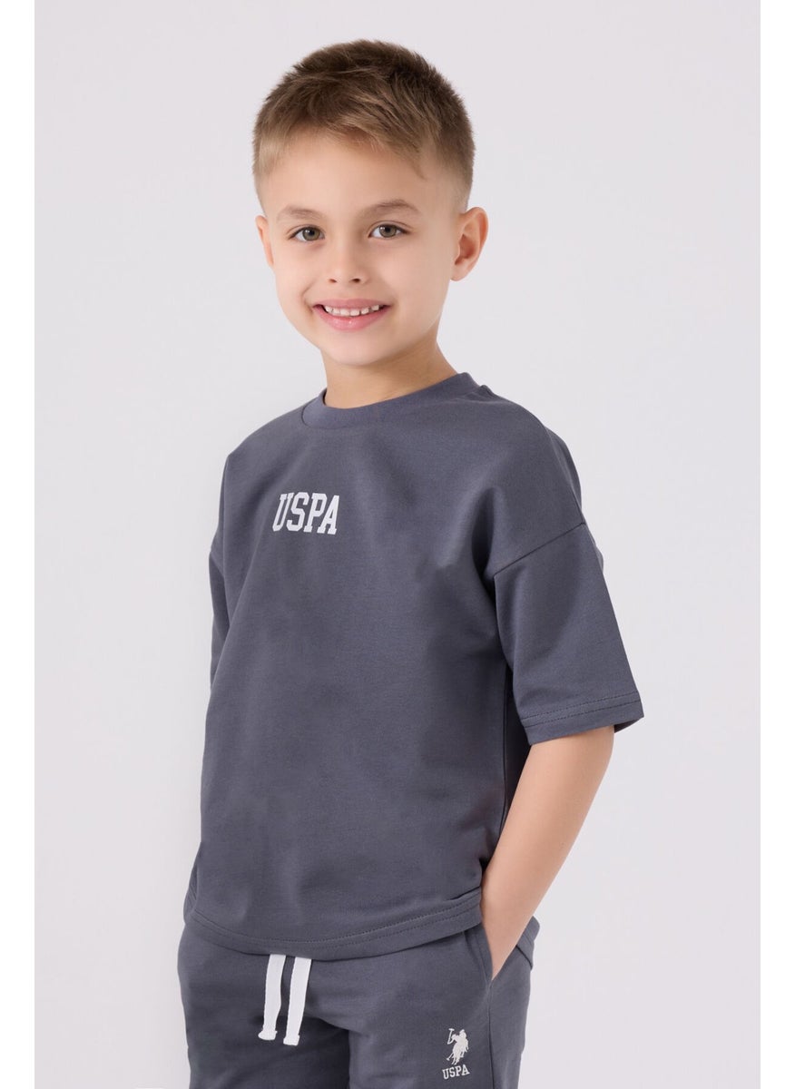 Boys Bermuda Suit Dark Gray