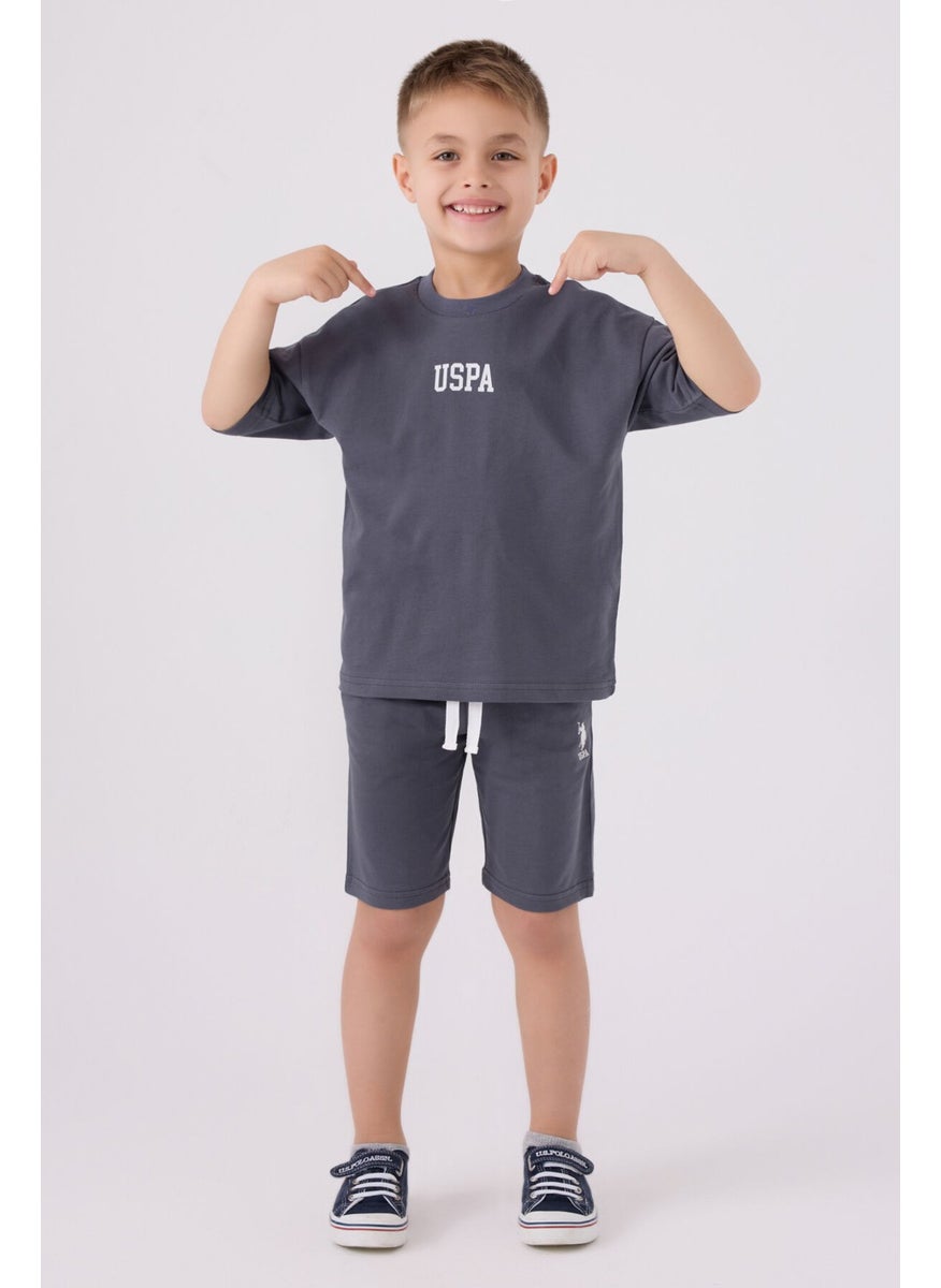Boys Bermuda Suit Dark Gray