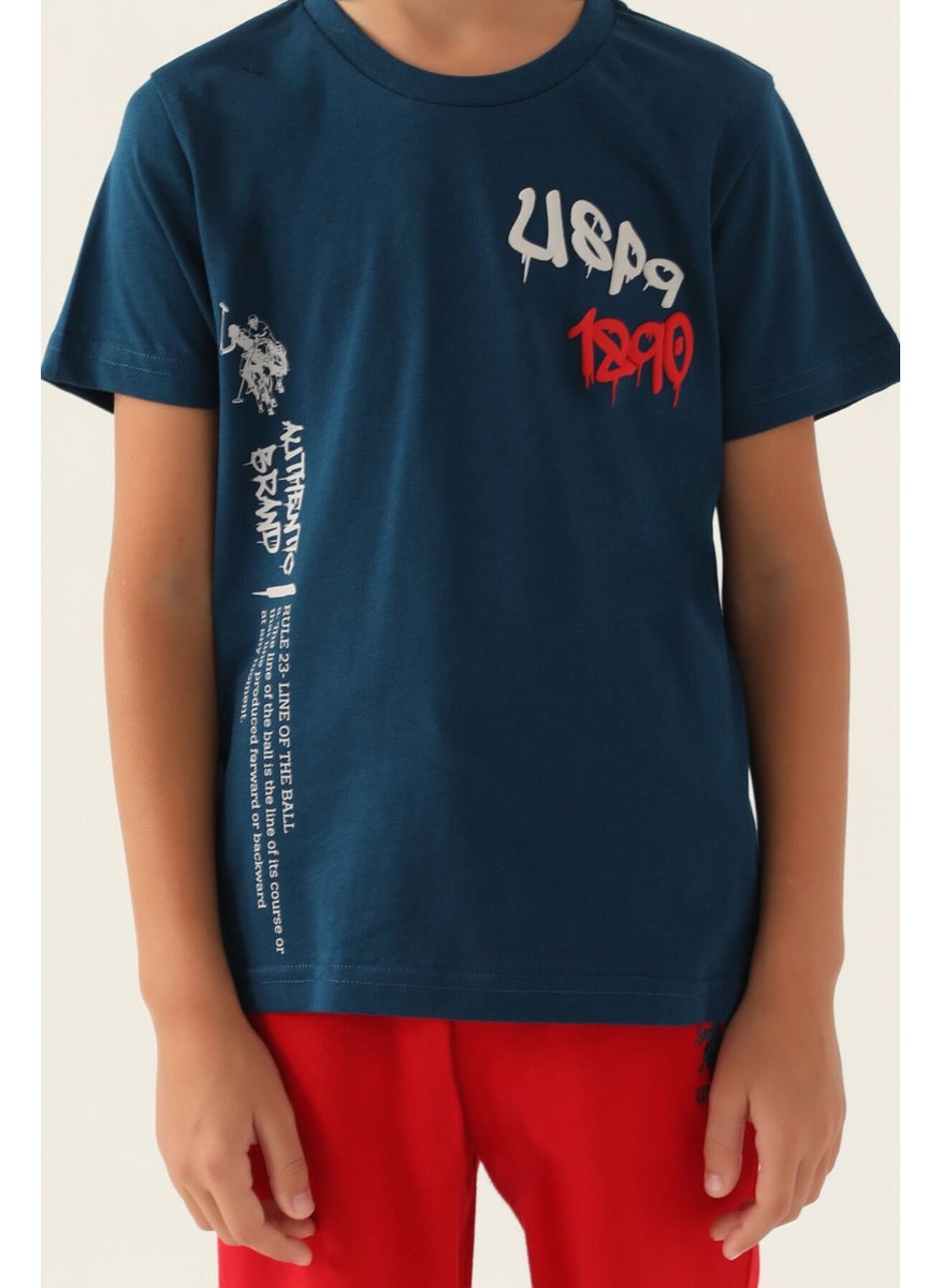 Base. Polo Assn Licensed Clothing Navy Blue Boy's Bermuda Suit