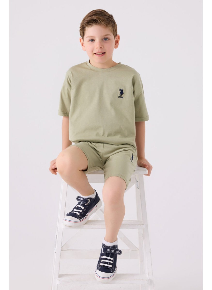 Boys Light Khaki Bermuda Set