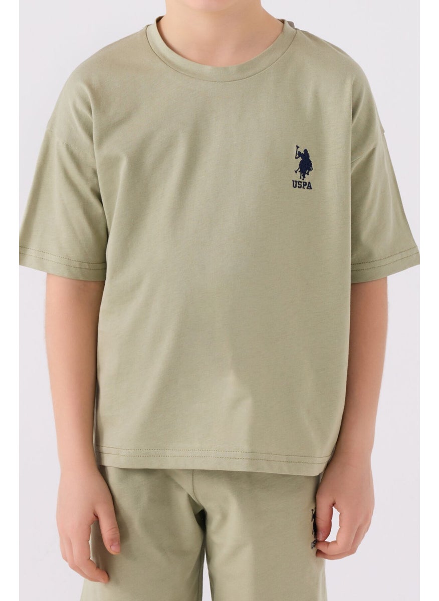 Boys Light Khaki Bermuda Set
