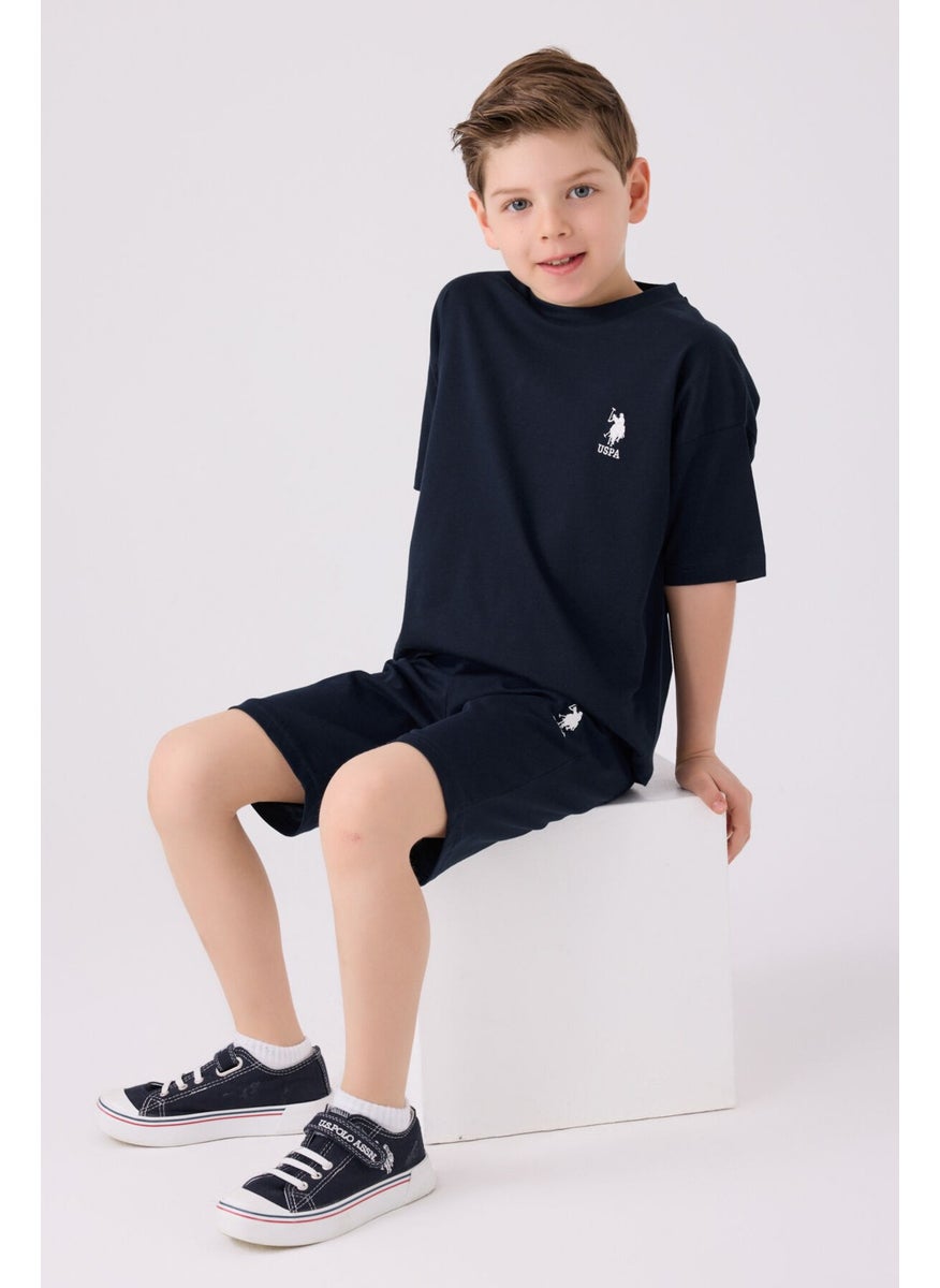 Boys Navy Bermuda Set