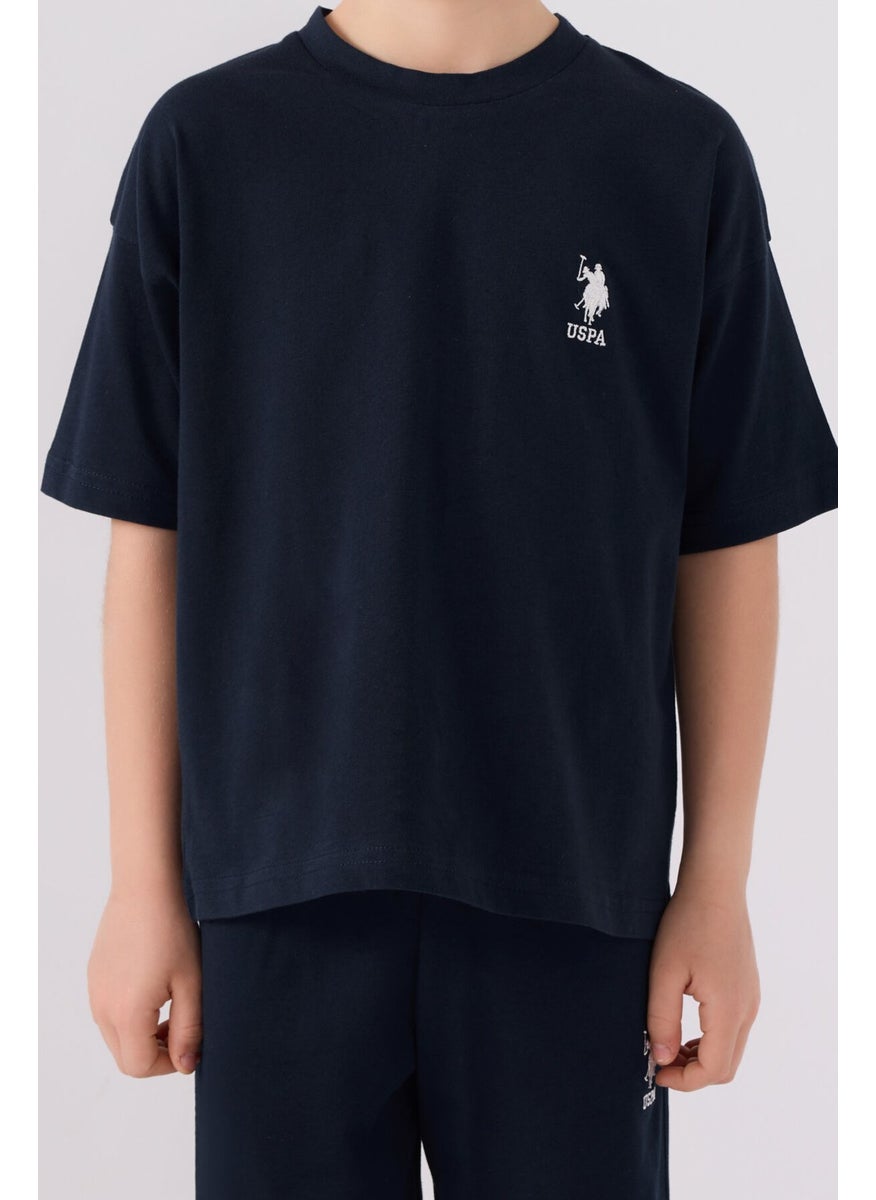 Boys Navy Bermuda Set