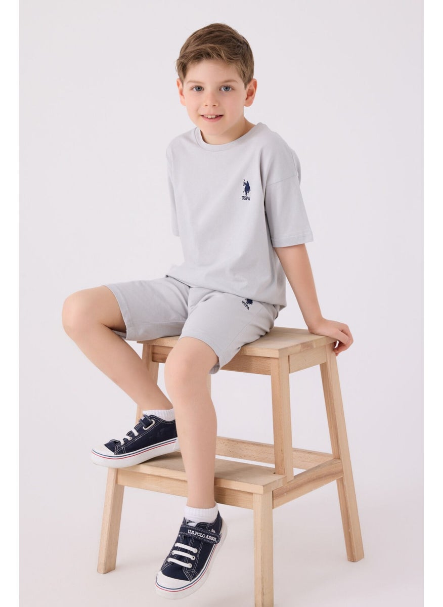 Boys Gray Bermuda Set