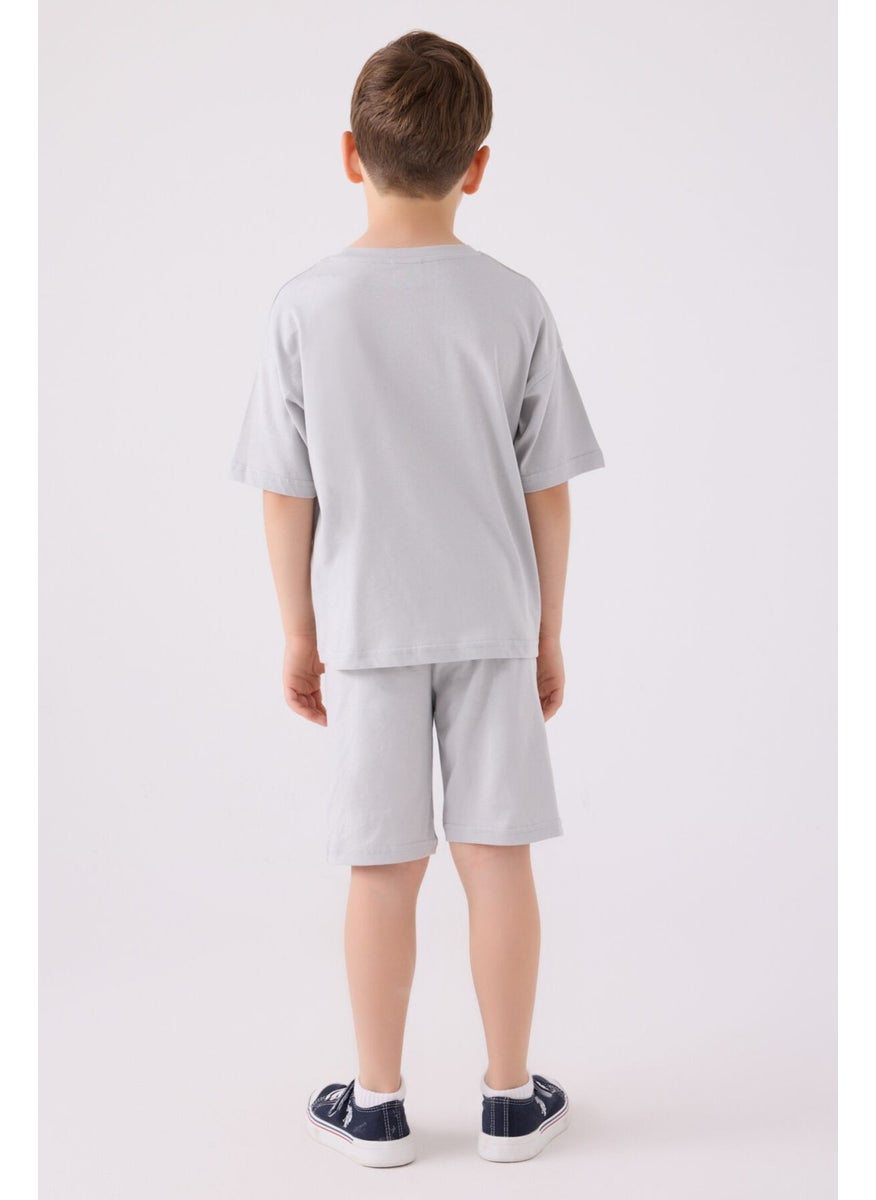Boys Gray Bermuda Set