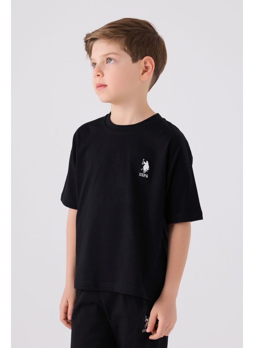 Boys Black Bermuda Set