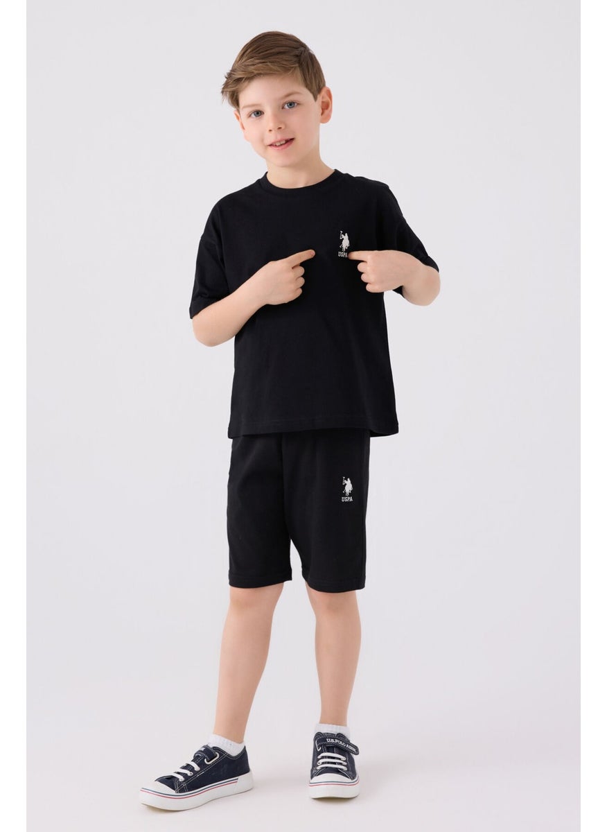Boys Black Bermuda Set