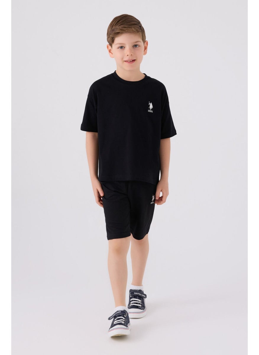 Boys Black Bermuda Set