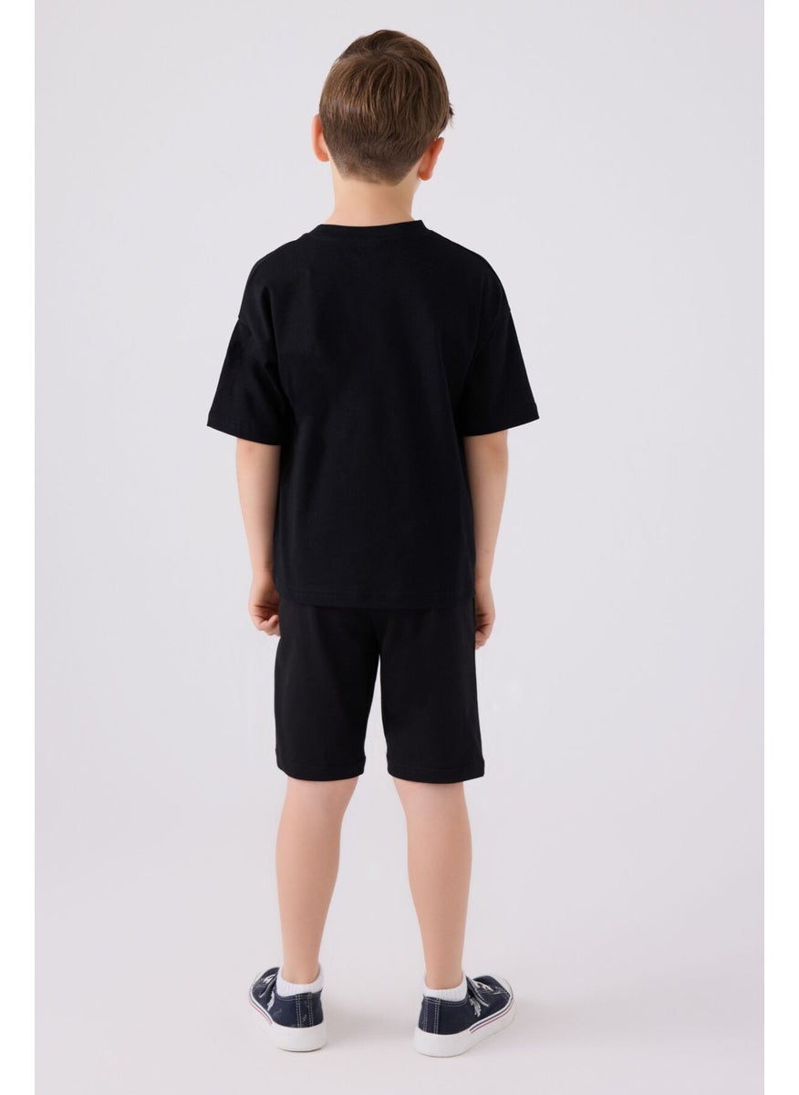 Boys Black Bermuda Set