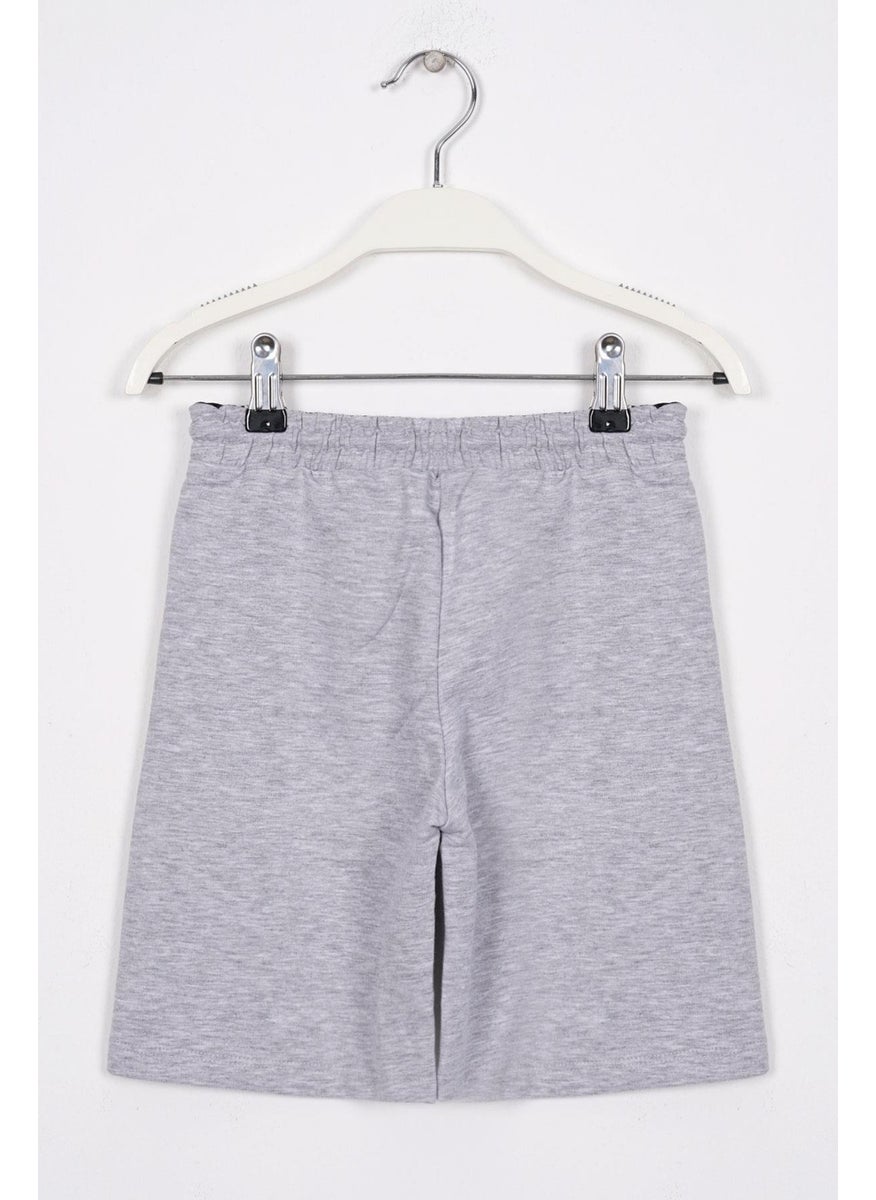 Scop Printed Gray Black Color Boy's Capri