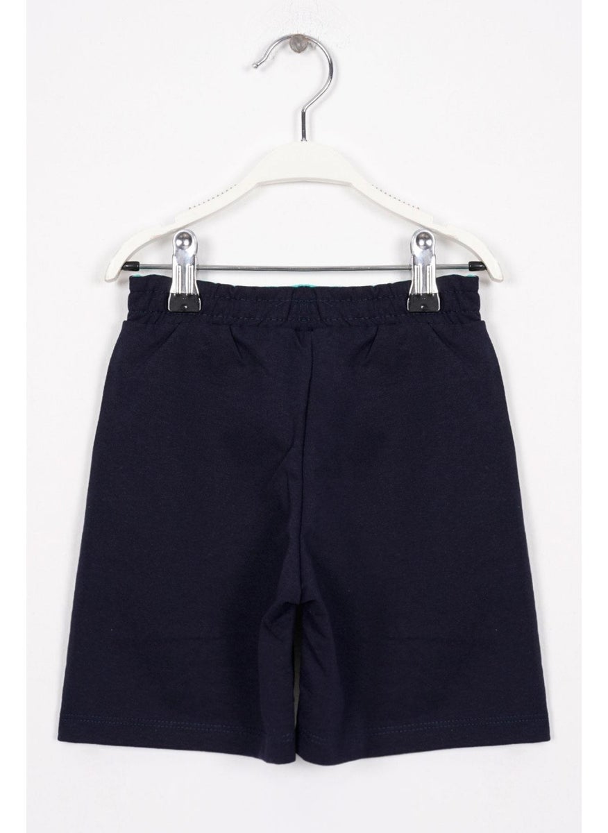 USA Printed Navy Blue Color Boy's Capri