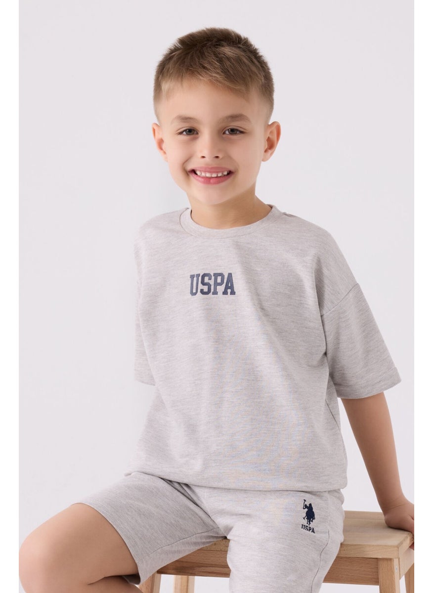 Boy's Bermuda Suit Beige Melange