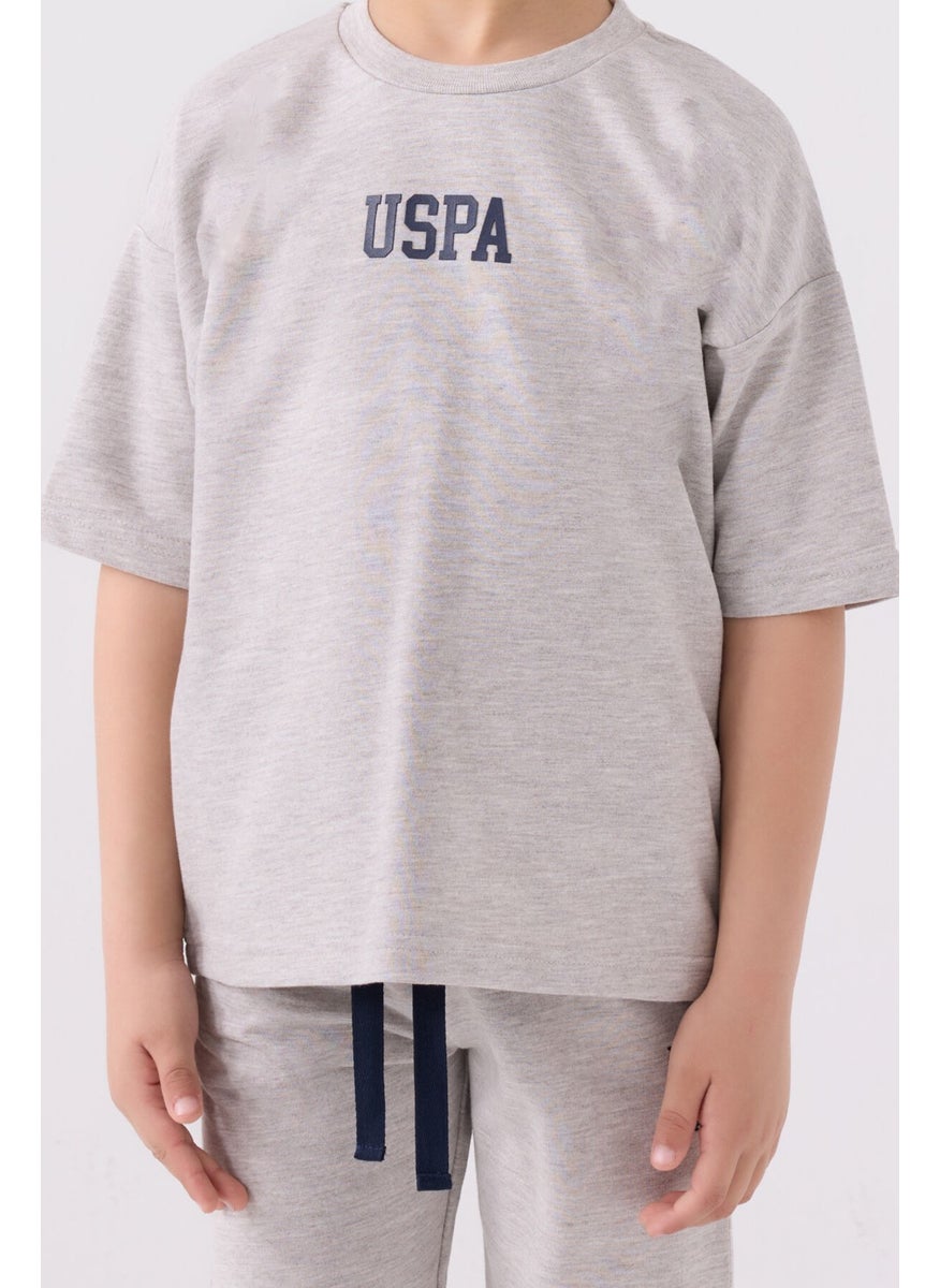 Boy's Bermuda Suit Beige Melange