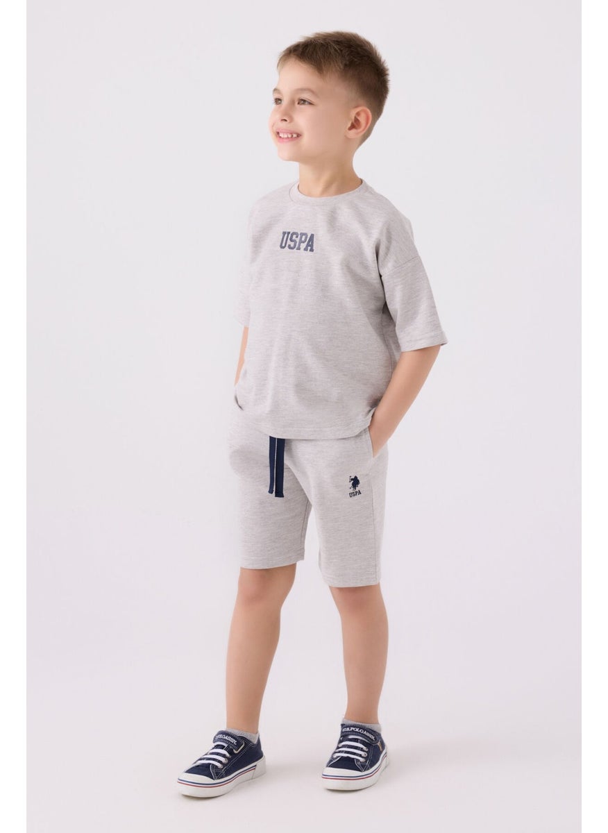 Boy's Bermuda Suit Beige Melange