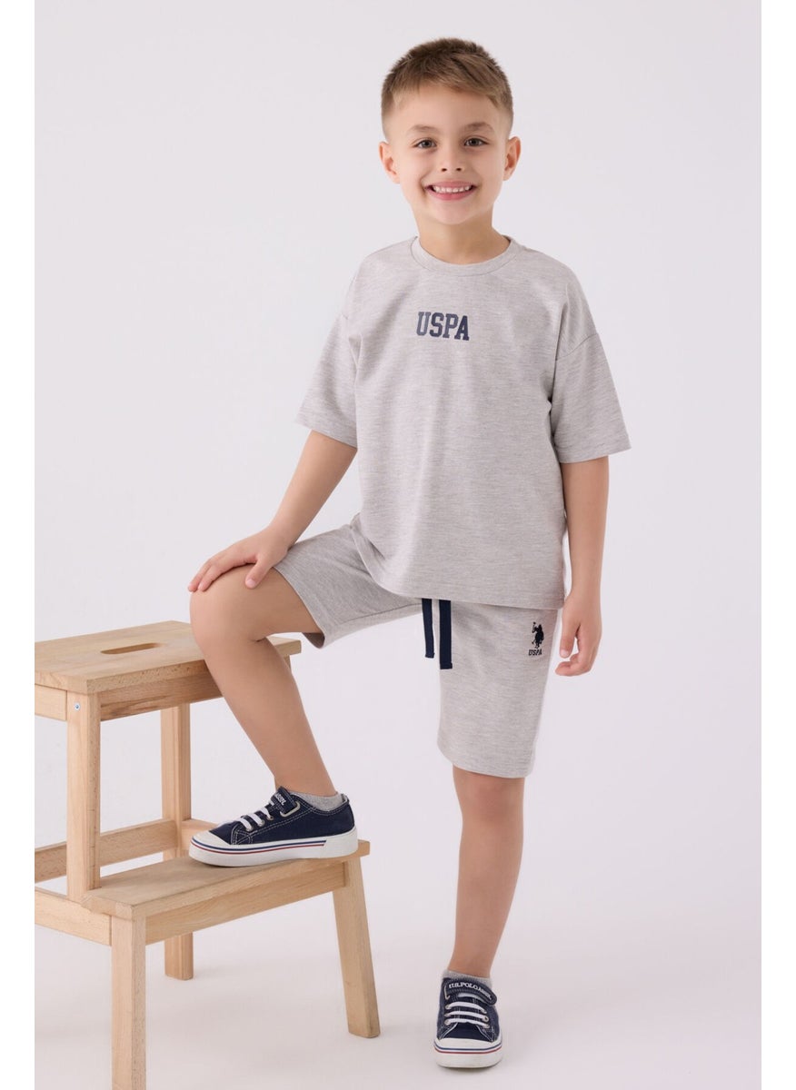 Boy's Bermuda Suit Beige Melange