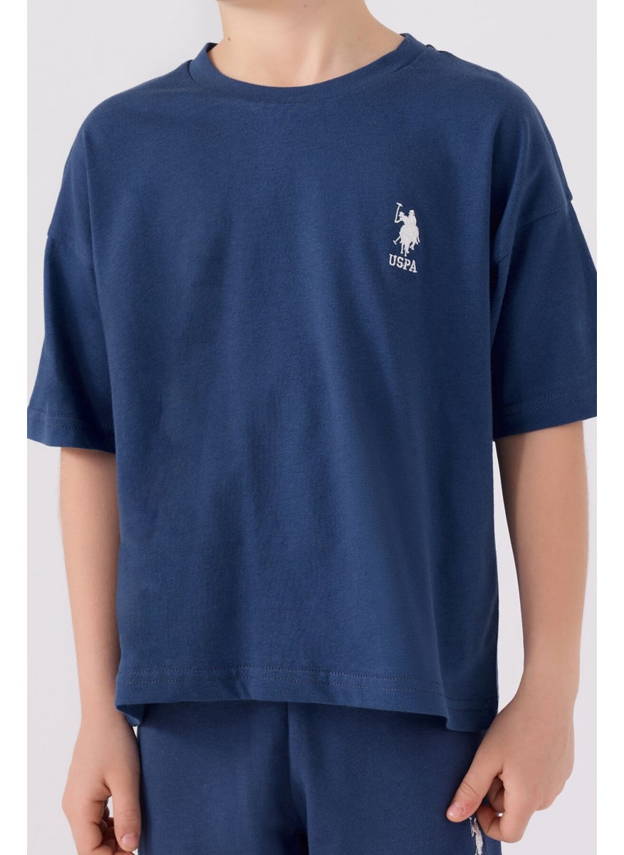 Boys' Petrol Blue Bermuda Set