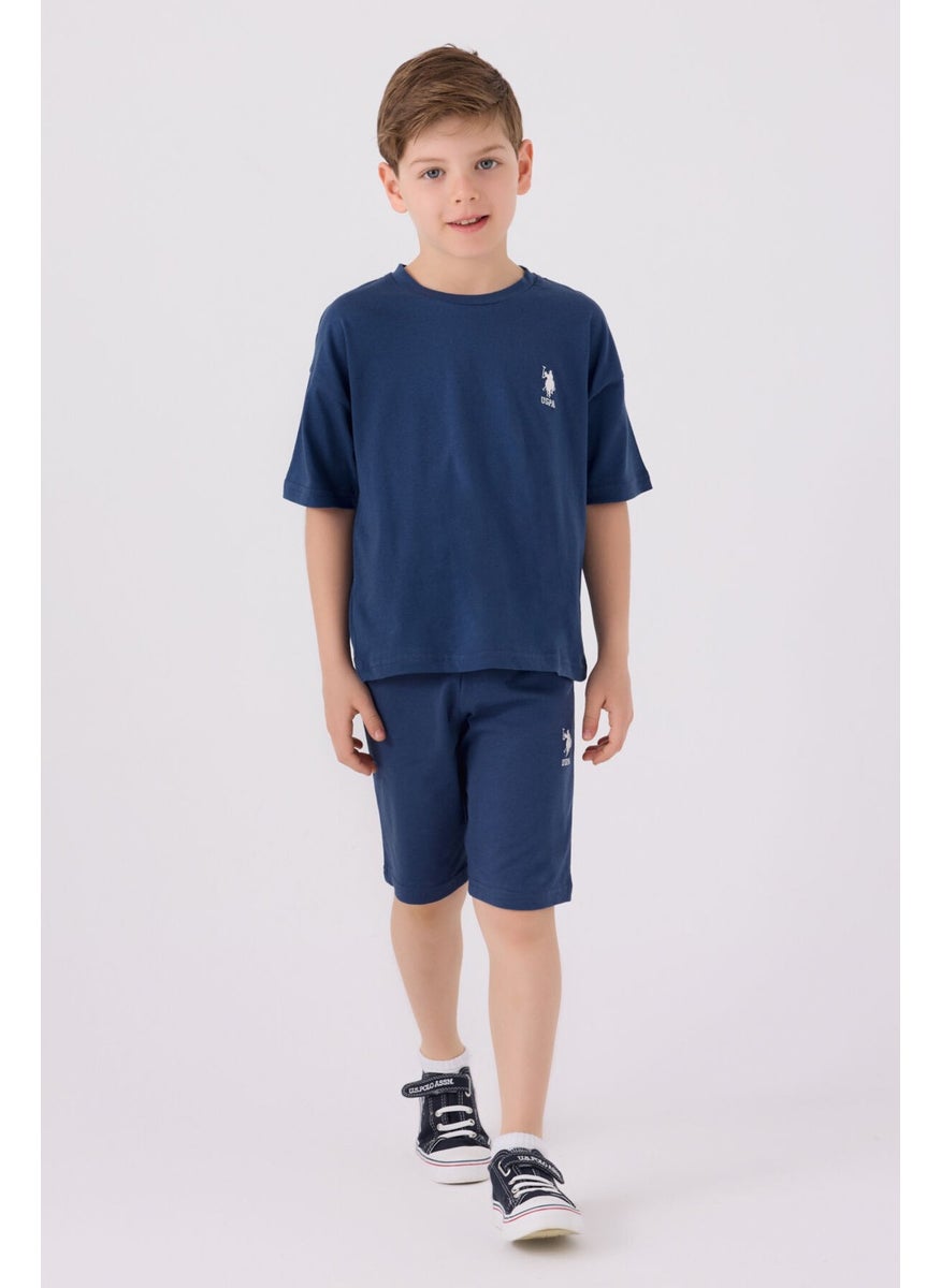 Boys' Petrol Blue Bermuda Set