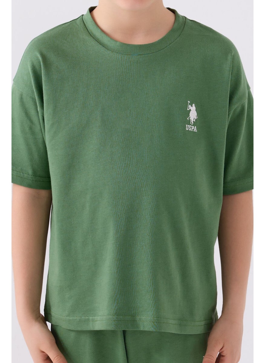Boys Pine Green Bermuda Set