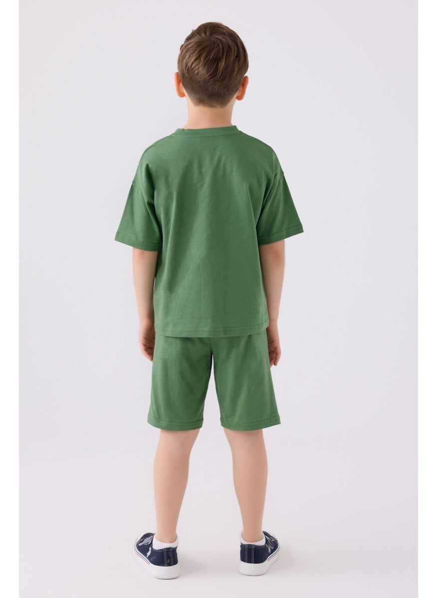 Boys Pine Green Bermuda Set