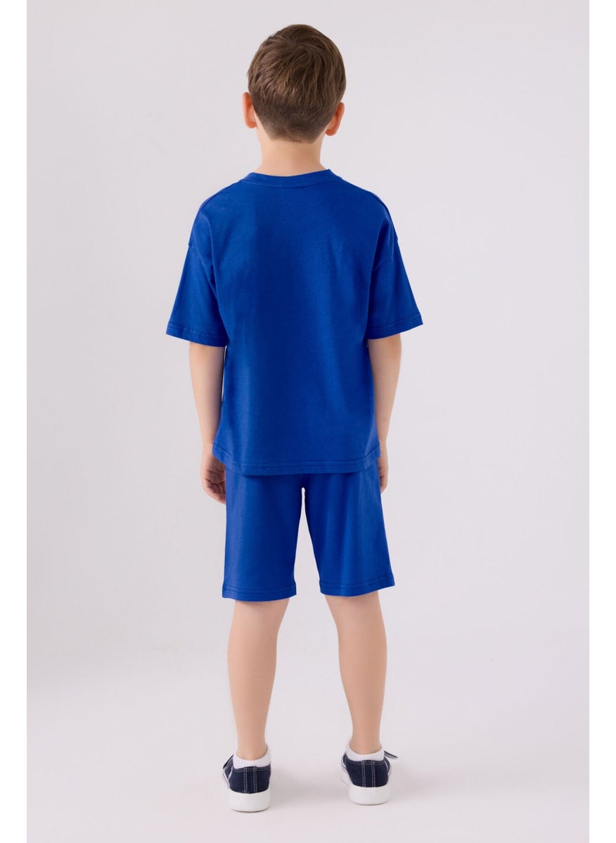 Boys Midnight Blue Bermuda Set