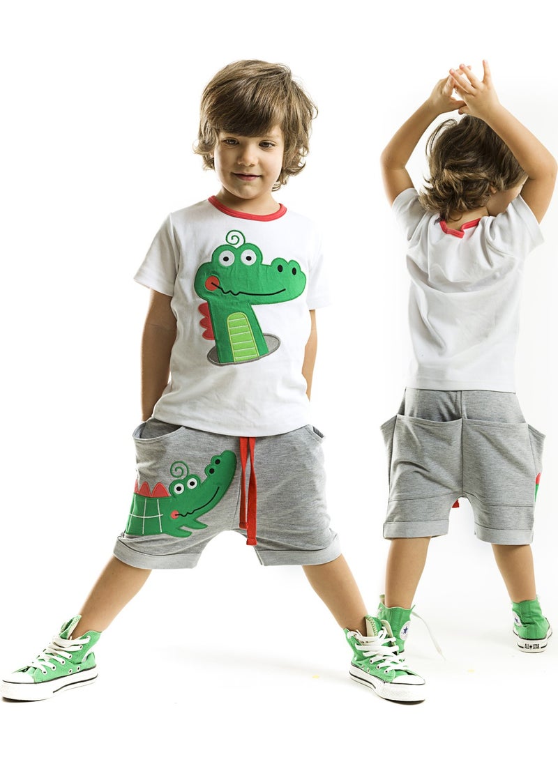 Crocodile Baggy Boy T-shirt Shorts Set