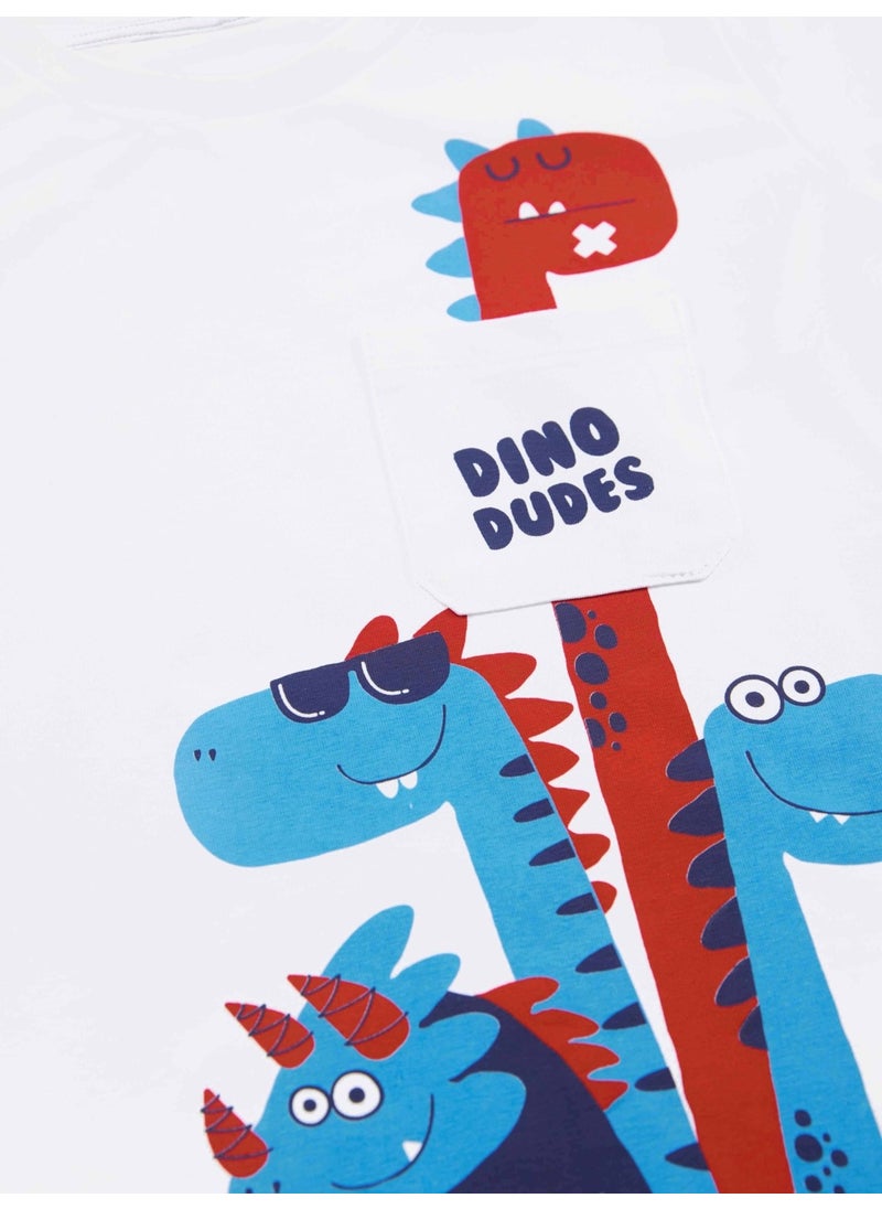Dino Dudes Boy T-shirt Capri Shorts Set