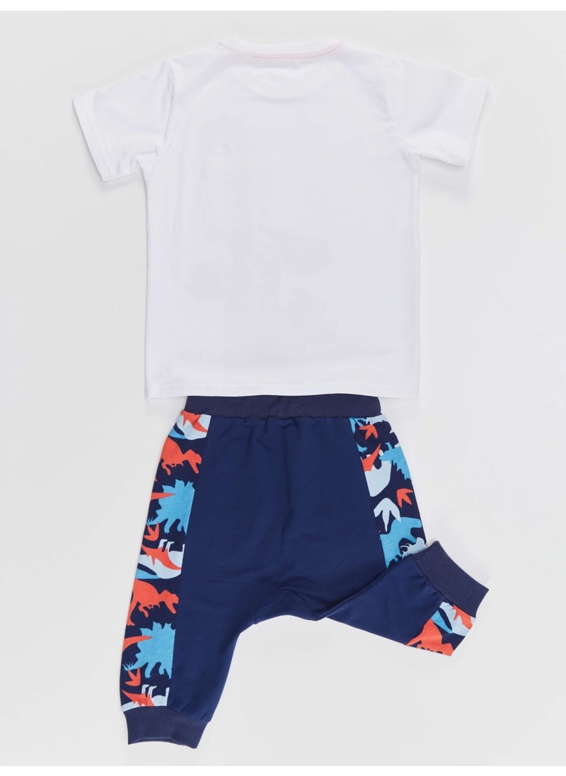 Dino Dudes Boy T-shirt Capri Shorts Set