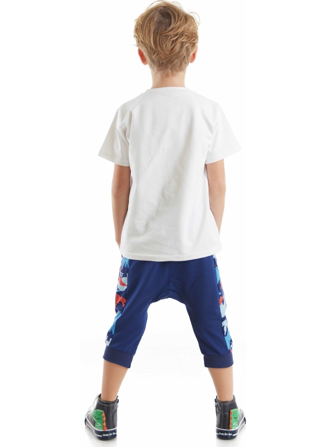 Dino Dudes Boy T-shirt Capri Shorts Set