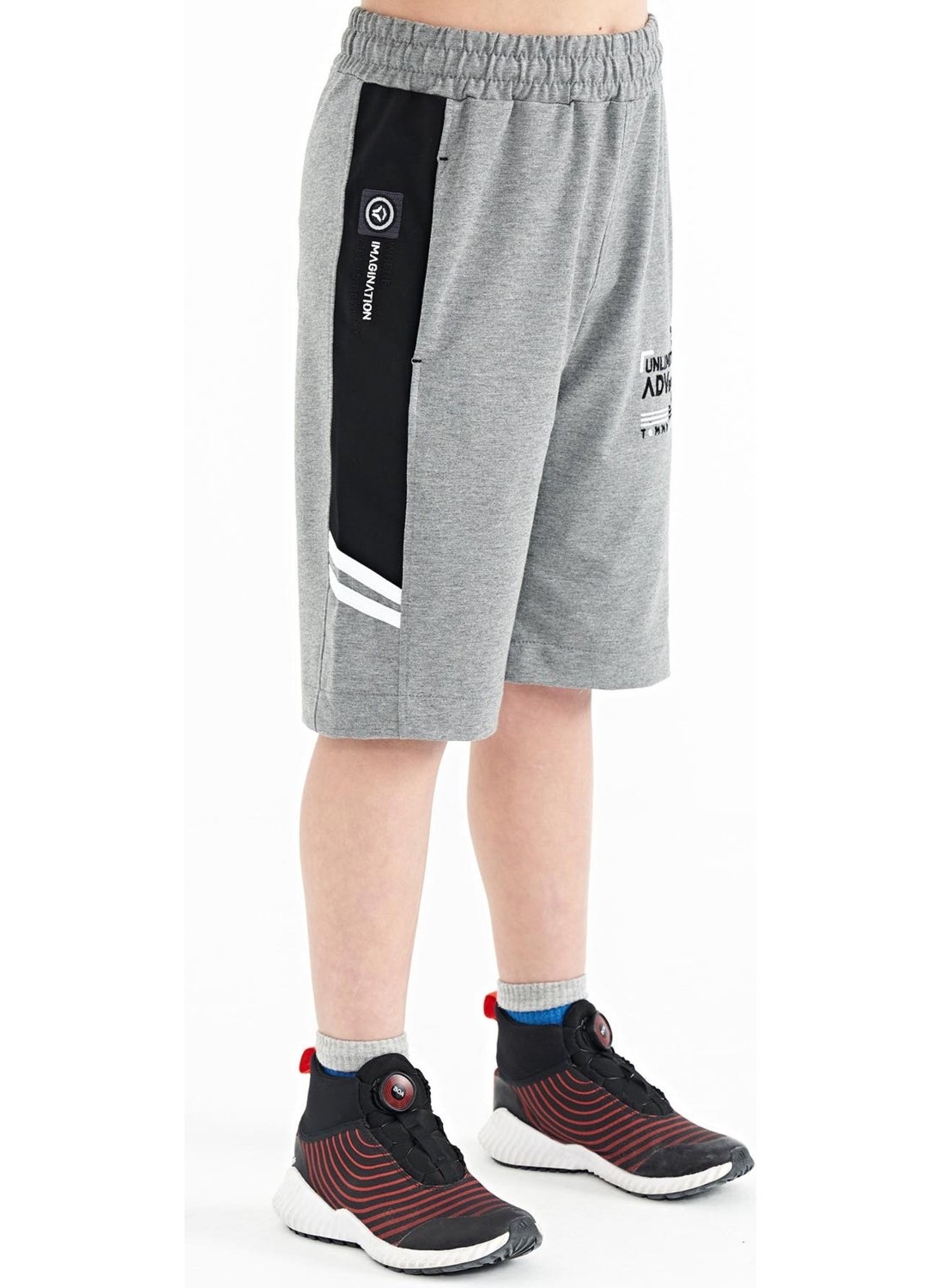 Black Embroidery Patterned Lace-Up Standard Pattern Boy Shorts - 11124
