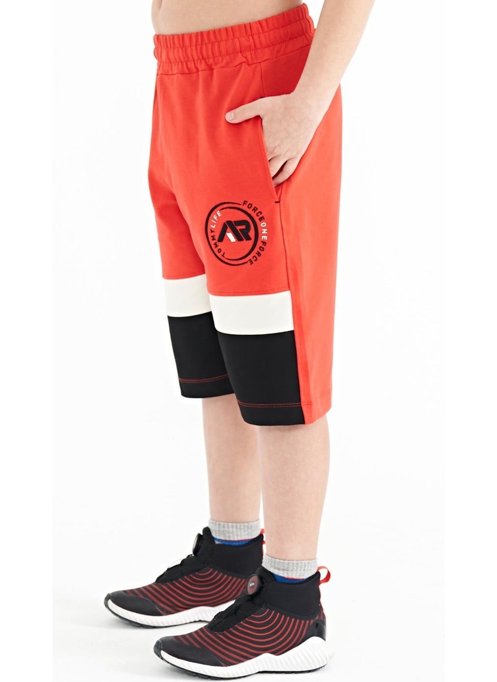 Fiesta Colorful Printed Lace-Up Embroidery Detailed Standard Pattern Boy Shorts - 11129
