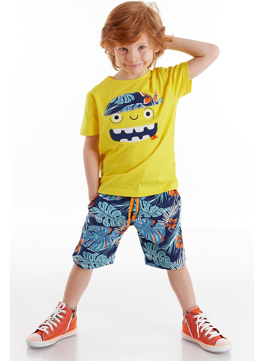 Hawaiian Pirate Boy Shorts Set