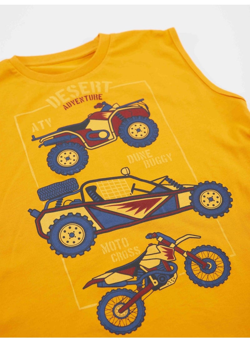 Motocross Boy T-shirt Capri Shorts Set