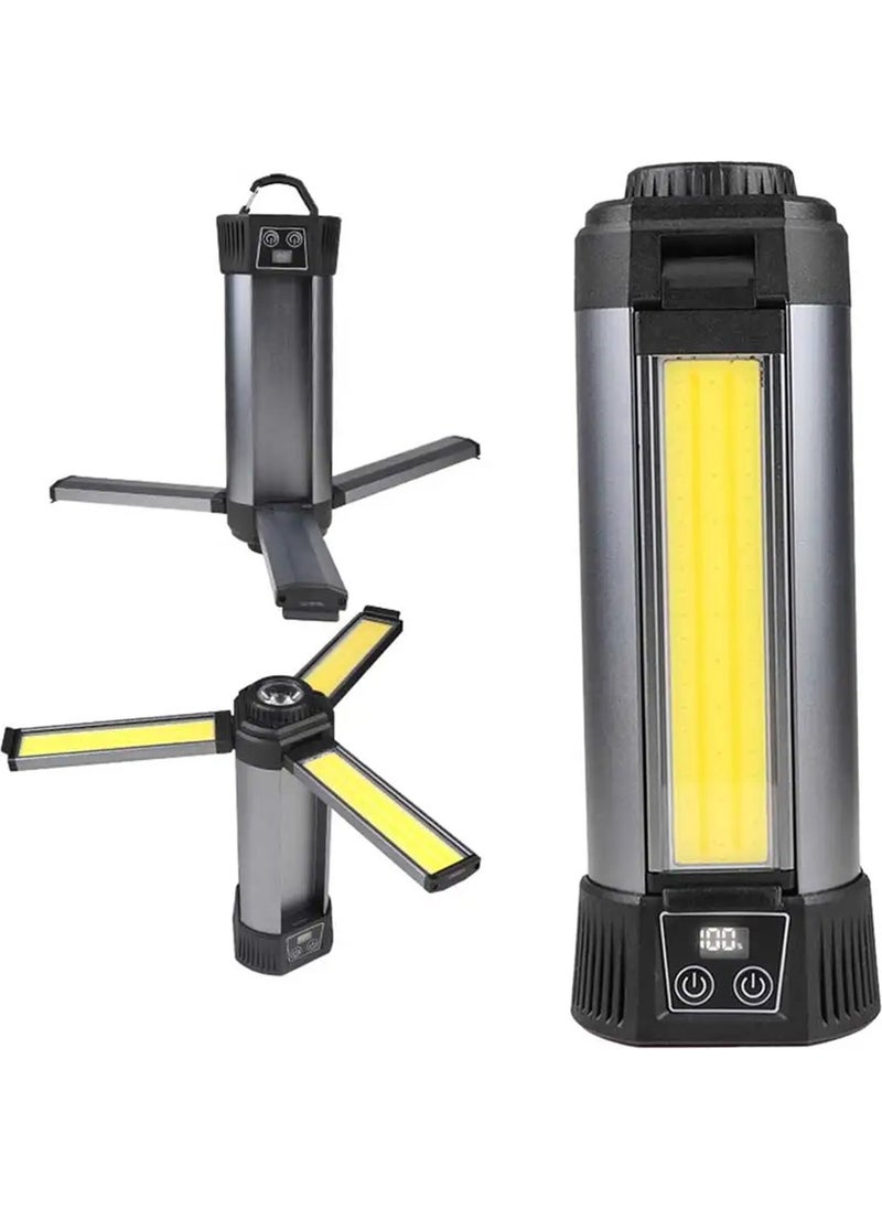 Powermaster Work Lamp 35 Watt 3 Wing Standing Camping Lamp Floodlight Lighting Suspended