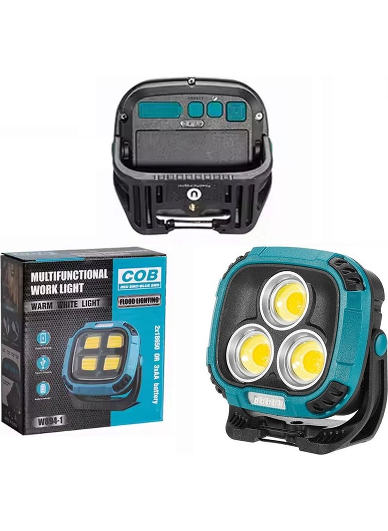 Powermaster MX-W891 7000 Lumel Work Lamp Rechargeable 3 Mode 30 Watt Floodlight Lighting Camping Lamp