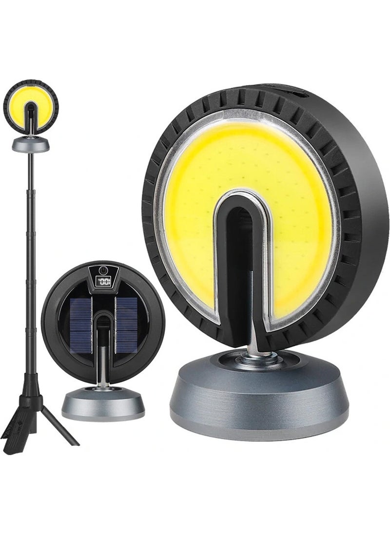 Powermaster Work Lamp 25 Watt USB Type-C Input COB LED Solar Powered Rotatable Camping Lighting Stand