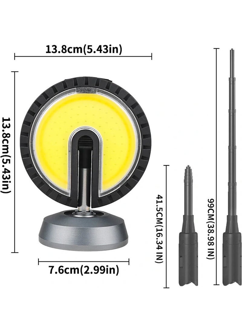 Powermaster Work Lamp 25 Watt USB Type-C Input COB LED Solar Powered Rotatable Camping Lighting Stand