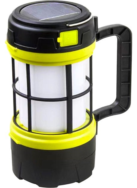 Powermaster Rechargeable Solar Camping Lantern Camping Lamp Flashlight Searchlight with 7 Modes Powerbank Feature