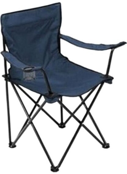 Arm Folding Camping Chair Navy Blue