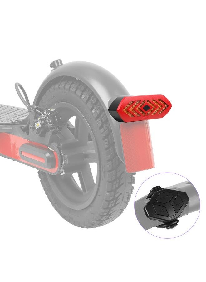 Electric Scooter Tail Light with Turn Signals Wireless Remote Control Scooter Rear Light Safety Warning Taillight Brake Light for Xiaomi Electric Scooters