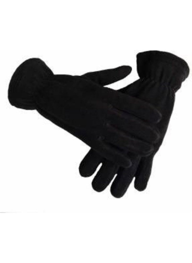 Winter Men's Fleece Neck Collar + Fleece Gloves Polar