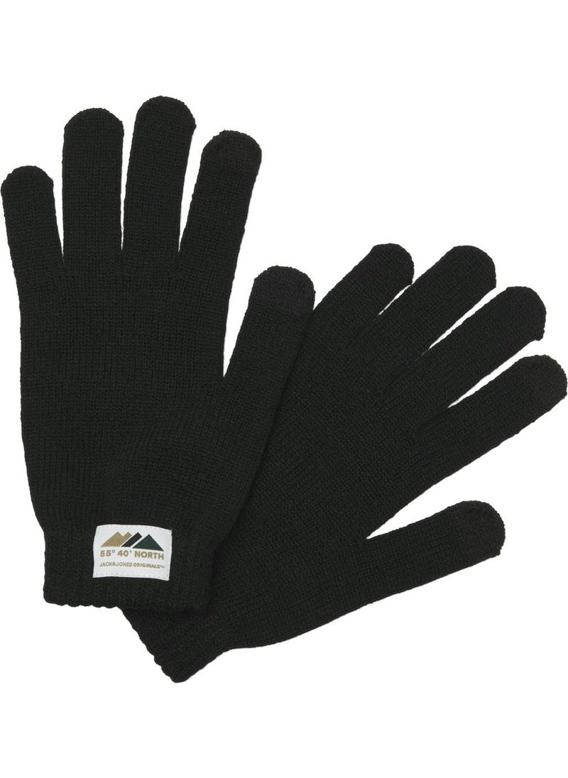 12263487 Jachill Knitted Gloves Black