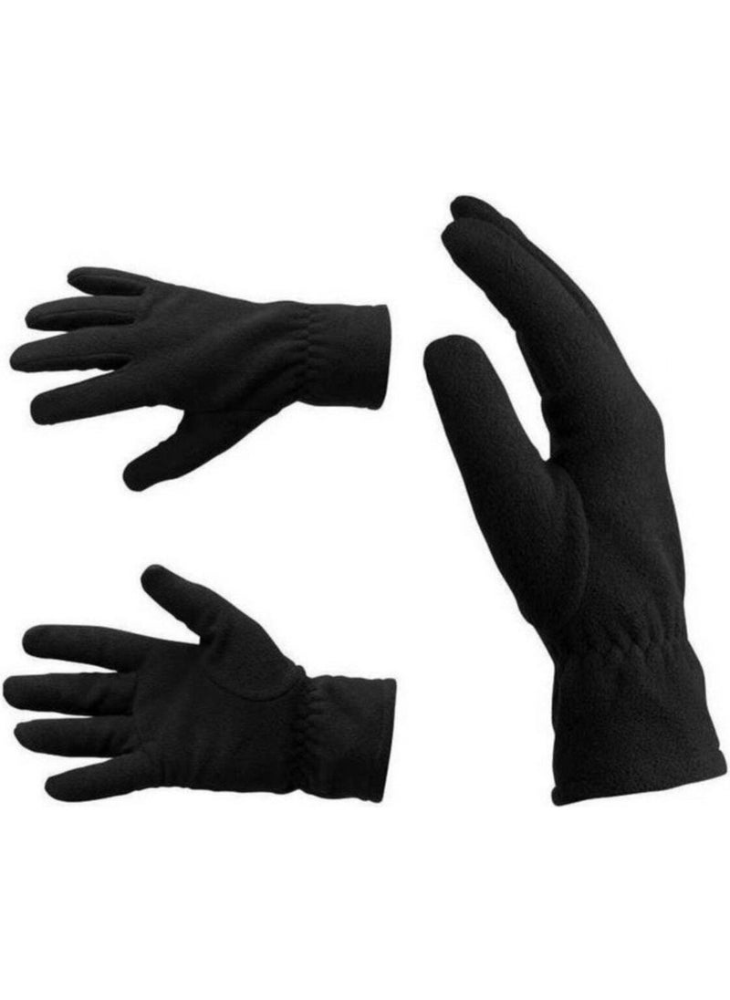 Thermal Winter Fleece Gloves Black