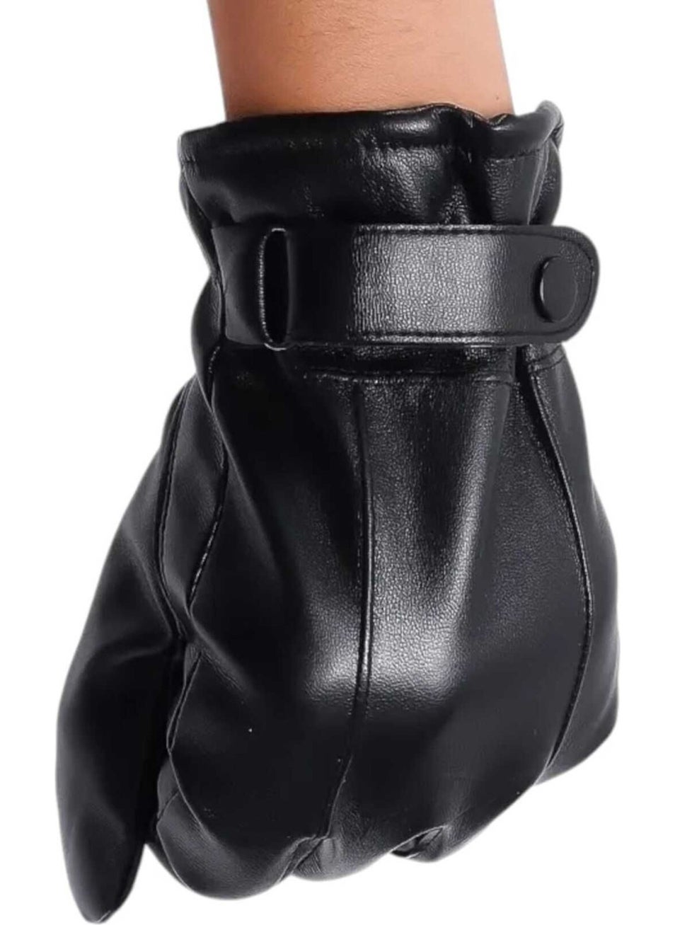 Men's Water and Windproof Vegan Leather Thermal Gloves Men's Gloves