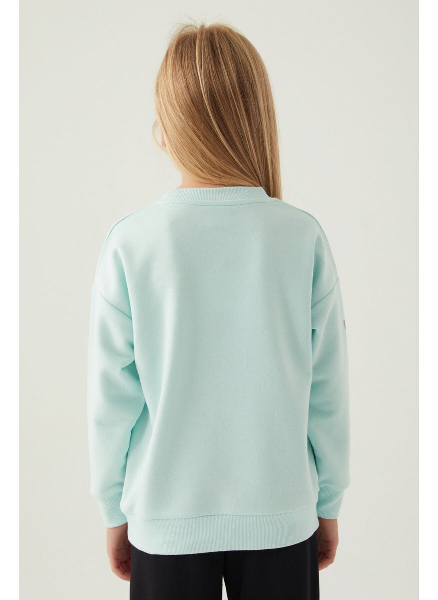 Puss Green Girl Sweatshirt