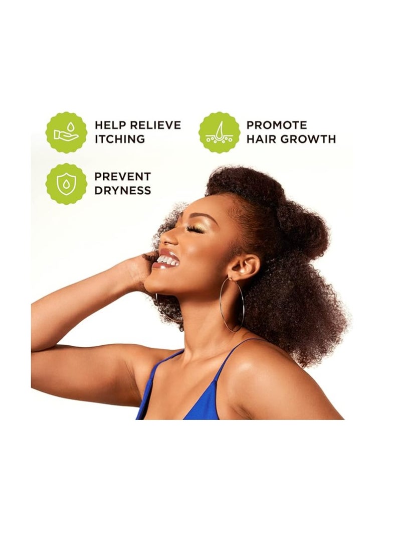 Esha Girl Natural | Anti-Itch Growth Scalp Serum | Especially for Curly Hair | Plant Protein & Biotin B Complex Infused with Coconut & Rosemary | 2 oz