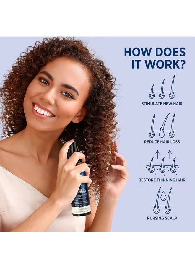 Minoxidil Hair Regrowth Treatment,Hair Growth Serum 5% Minoxidil for Men and Women,Hair Regrowth Treatment for Stronger Thicker Longer Hair - With Biotin - Help to Stop Thinning and Loss Hair 3.38fl.oz/100ml