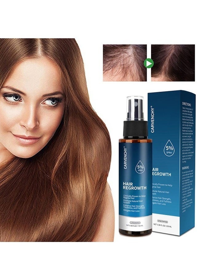 Minoxidil Hair Regrowth Treatment,Hair Growth Serum 5% Minoxidil for Men and Women,Hair Regrowth Treatment for Stronger Thicker Longer Hair - With Biotin - Help to Stop Thinning and Loss Hair 3.38fl.oz/100ml