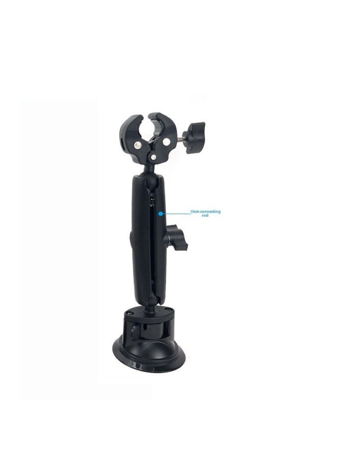 Car Suction Cup Third Person Shooting Accessories Insta360 Onex2RGoPro Selfie Stick Roof Bracket-Color:15cm Car Single Suction Cup Bracket + K06 Single Clip