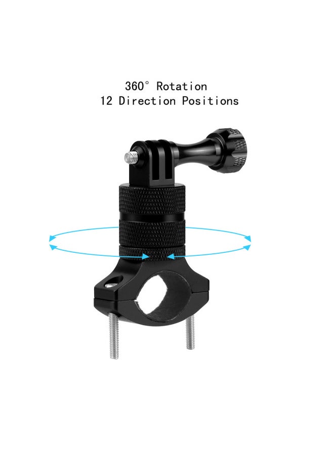 Gopro11/10 Bicycle Bracket Outdoor Mountain Bike Aluminum Alloy Sports Camera 360 Degree Bicycle-Color:Blue