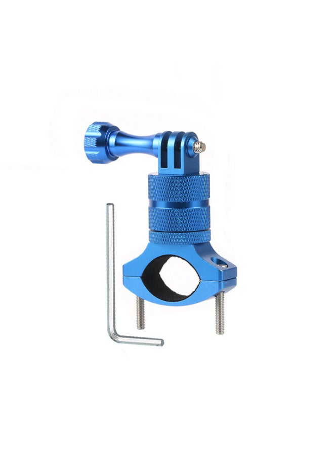 Gopro11/10 Bicycle Bracket Outdoor Mountain Bike Aluminum Alloy Sports Camera 360 Degree Bicycle-Color:Blue